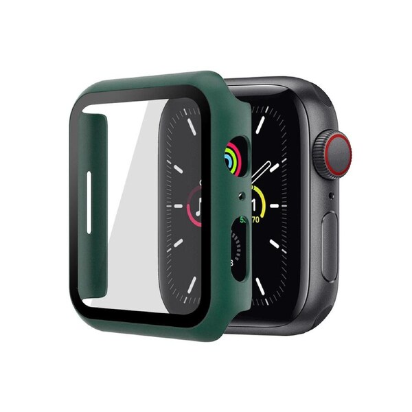 ZUSLAB for Apple Watch Series 7 (2021) 45mm Hard Case with Tempered Glass Screen Protector Ultra Thin Anti Fall Tough Protective Cover - Green