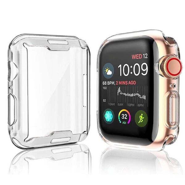 ZUSLAB Apple Watch 7 45mm Case, Protective Soft Slim Cover with Build-in Screen Protector for Series 7 - Clear