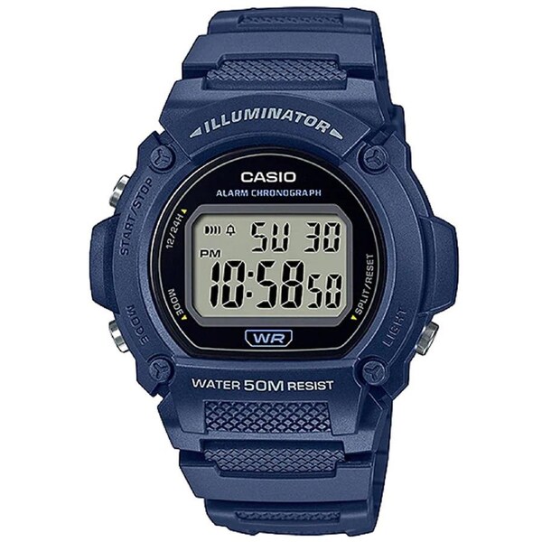 Casio Blue Basic 50m Unisex Digital Multifunction Casual Watch W-219H-2A