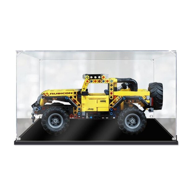 Acrylic Display Case for LEGO 42122 Technic Jeep Wrangler Figure Storage Box Dust Proof Glue Free