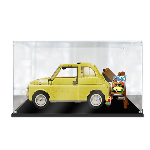 Acrylic Display Case for LEGO 10271 Creator Expert Fiat 500 Figure Storage Box Dust Proof Glue Free