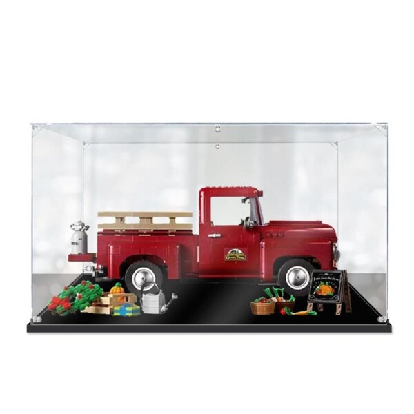 Acrylic Display Case for LEGO 10290 Creator Expert Pickup Truck Figure Storage Box Dust Proof Glue Free