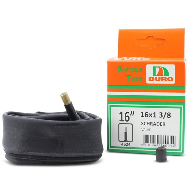 Duro 16" x 1 - 3/8 Bicycle Tyre Tube for 16 Inch Kid's Bike Schrader Valve