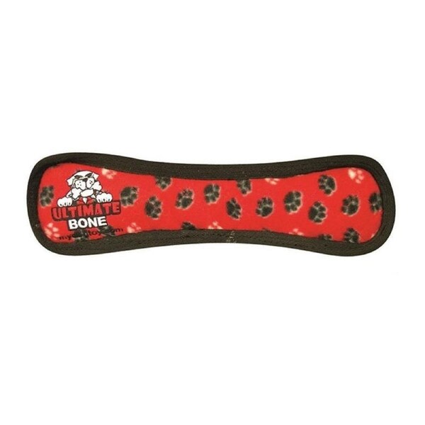 Red Paws Ultime Bone Toy for Dogs & Puppies by Tuffy - 30cm x 10cm x 5cm