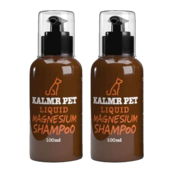 2x Kalmr Pet Liquid Magnesium Shampoo 100ml Dog Coat/Fur Clean/Washing/Relaxing