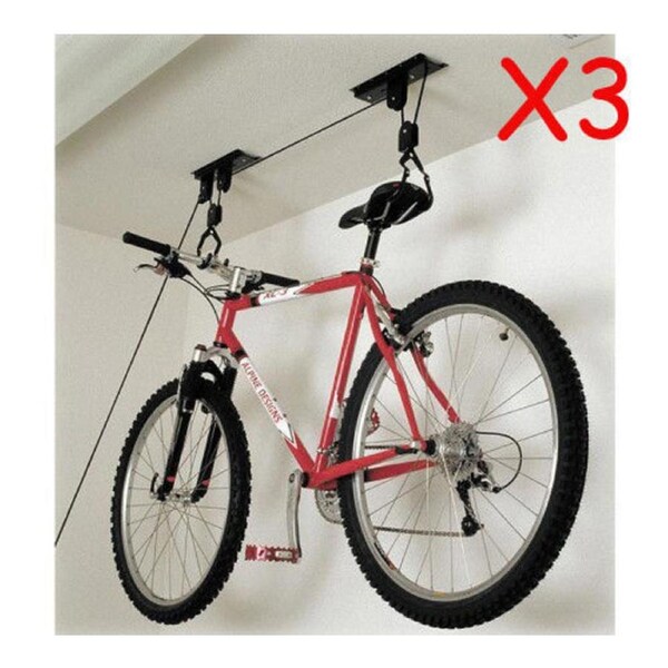 3 X Velobici Storage Hoist For Surfboard Kayak Bicycle Rack Bike Lift Ceiling Hooks