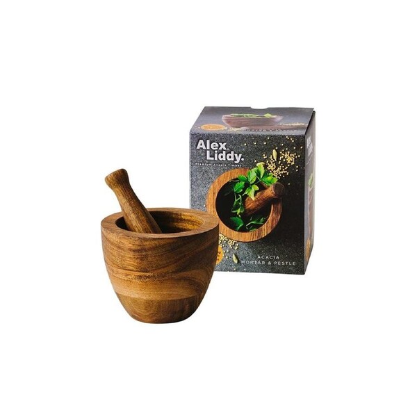 Alex Liddy Acacia Mortar & Pestle 10.5X9cm