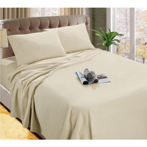 Micro Flannel Flannelette Fitted Sheet Set All Bed Size Soft Plush Winter Thermal Linen Single
