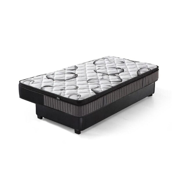 Foret Bed Mattress 9 Zone Euro Top Bedding Memory Foam Back Support Super Firm 24cm Single King Single Double Queen King Size Double