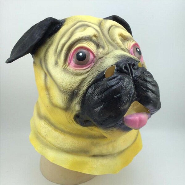 Halloween Mask & Costume Theater Latex Mask Creepy Dog Horse Head Mask Animal Party Toy Dog-3