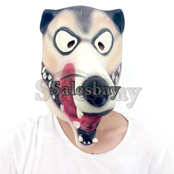 Halloween Mask & Costume Theater Latex Mask Creepy Dog Horse Head Mask Animal Party Toy Wolf