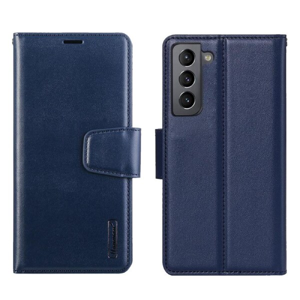 ZUSLAB Galaxy S21 FE 5G Hanman Leather Wallet Card Case for Samsung - Blue