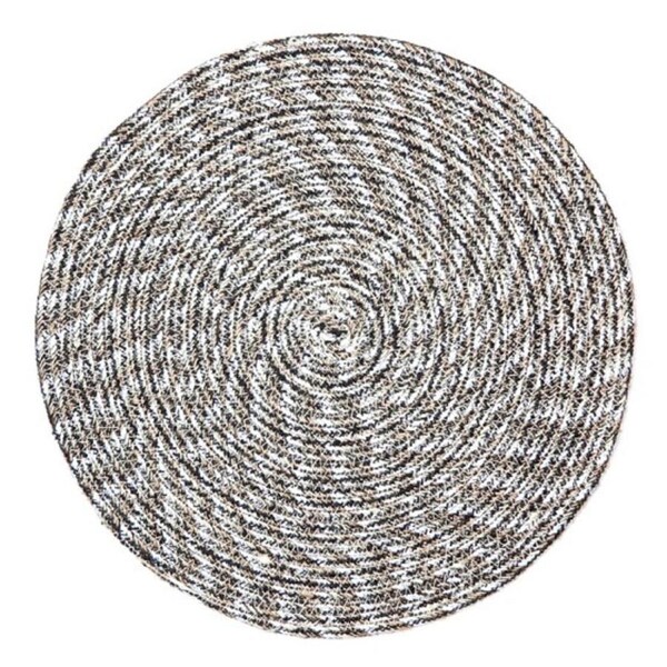 (Set of 4) Willie Grey Braided 35 Cm Dining Jute Round Placemat Tableware- Natural Weave, Eco Friendly, Plant Based, Table Mat, Dining Placemat, Dining Room Setting, Table Protector