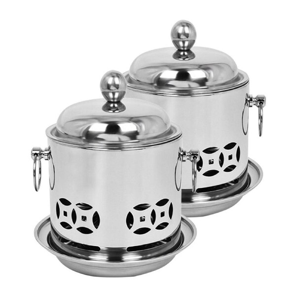 SOGA 2X Stainless Steel Mini Shabu Hot Pot with Lid