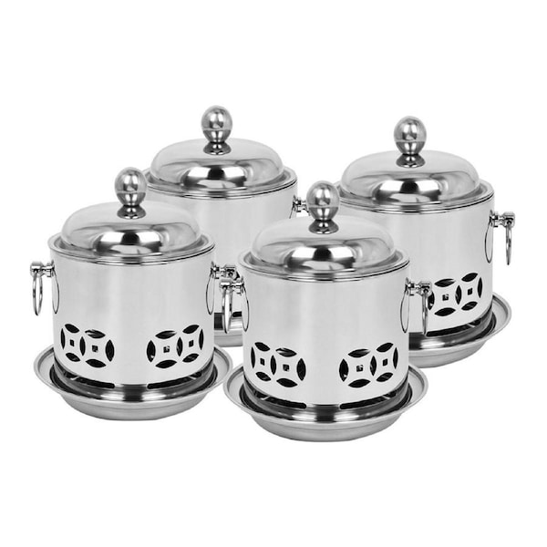 SOGA 4X Stainless Steel Mini Shabu Hot Pot with Lid