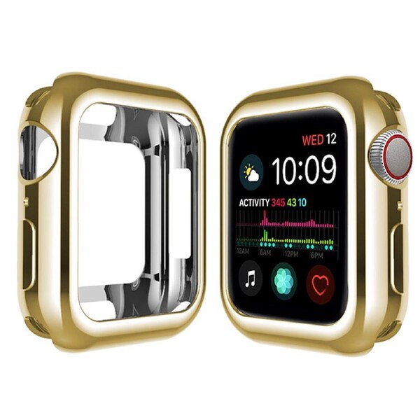 ZUSLAB Apple Watch 7 45mm Case, Protective Soft Slim Cover with Build-in Screen Protector for Series 7 - Gold