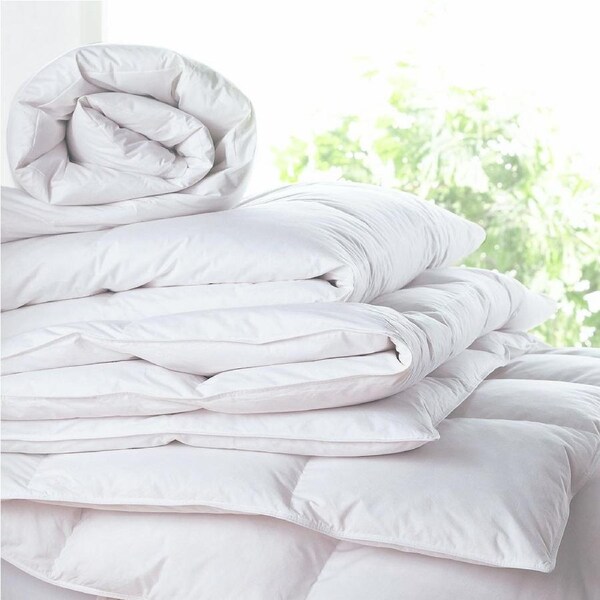 Sheraton Luxury 400gsm Goose Feather & Down King Bed Quilt - White