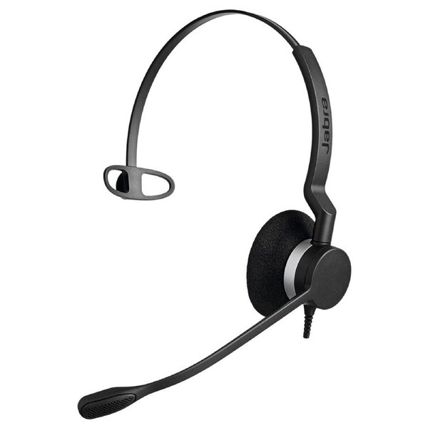 Jabra Corded Biz 2300 MS Mono USB-A Wired Headset w/Noise-Cancelling Microphone