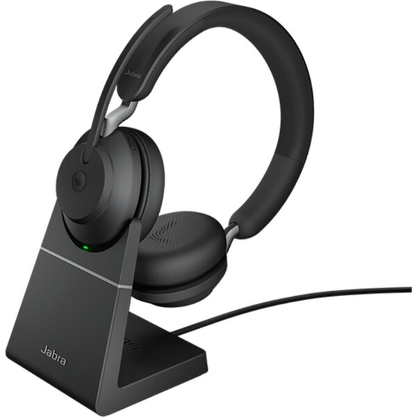 Jabra Wireless Evolve2 65 MS Stereo Bluetooth Headset Charge Stand/USB-C Dongle