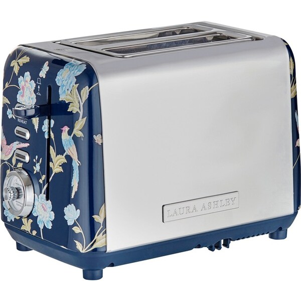 Laura Ashley Elveden 24cm Electric 2-Slice Bread Toaster 925W Food/Kitchen Blue