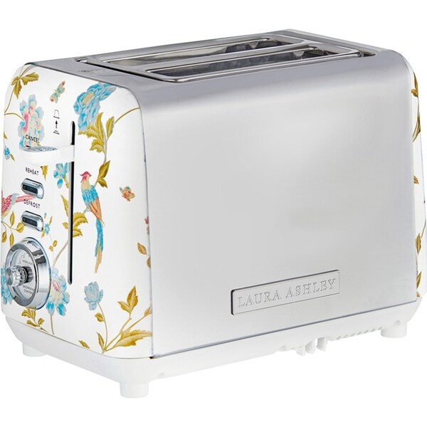 Laura Ashley Elveden 24cm Electric 2-Slice Bread Toaster 925W Food/Kitchen WHT