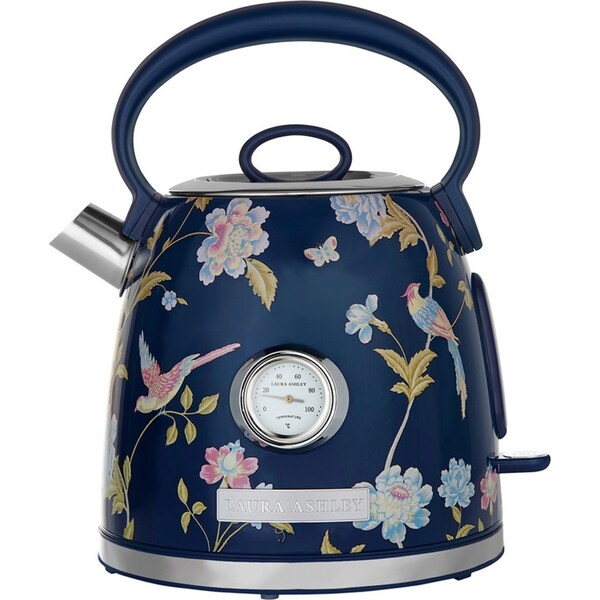 Laura Ashley Elveden 1.7L Electric Kettle 2200W Hot Drink/Water Boiler Blue