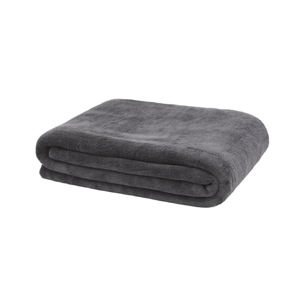 Microplush Throw Rug Charcoal