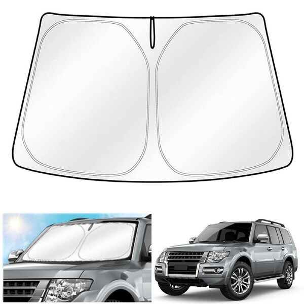 WindScreen Sun Shade for Mitsubishi Pajero 2006-2022 Blocks UV Rays Sun Visor Protector Foldable Sunshade