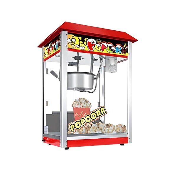 Commercial 12 Oz LARGE Electric Popcorn Machine Popcorn Maker Movie Popcorn 1300W Roof Top