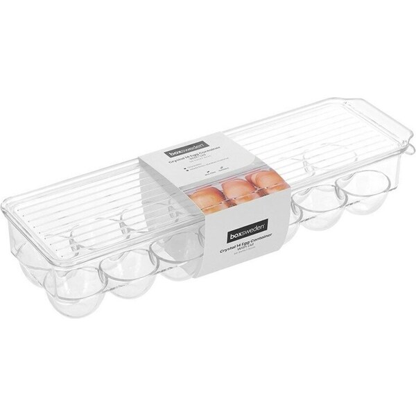 2PK Clear 14 Slots Egg Container with Lid Reusable Eggs Holder Storage Tray