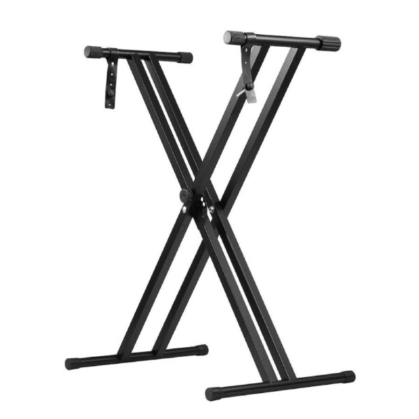 Melodic X Style Keyboard Stand Double Braced Music Piano Holder Folding Adjustable Height