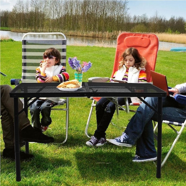 Levede Grill Table BBQ Camping Tables Outdoor Foldable Aluminium Portable L