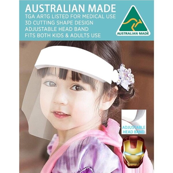 Kids Face Shield Comfortable Head Band with Adjustable Velcro Strap