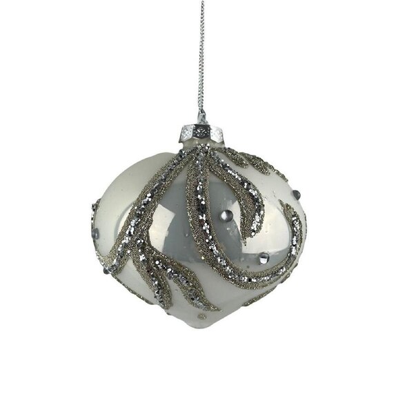 White Silver Ornate Drop Hanging