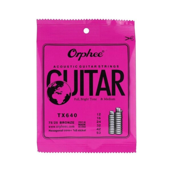 Orphee TX640 Medium Folk Acoustic Guitar Strings (12-53)