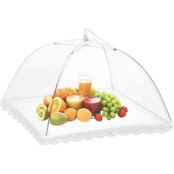 15" MESH FOOD COVER Kitchen BBQ Collapsible Lace Net Insect Fly Wasp Protection