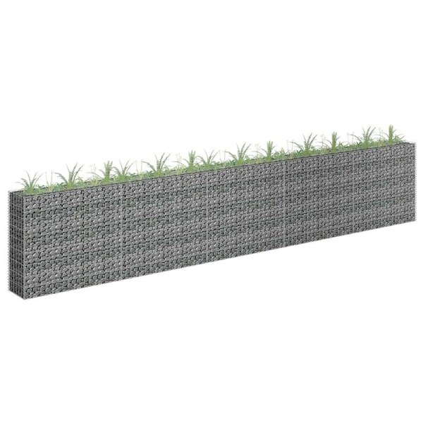 Gabion Raised Bed Galvanised Steel 450x30x90 cm vidaXL