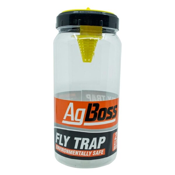 AgBoss 2.5L Reusable Fly Trap Bottle with Non-Toxic Bait - 300187