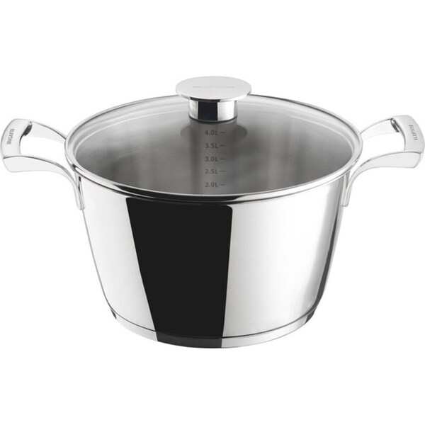 Bugatti Italy 4.0L/24cm Stainless Steel Casserole With Glass Lid