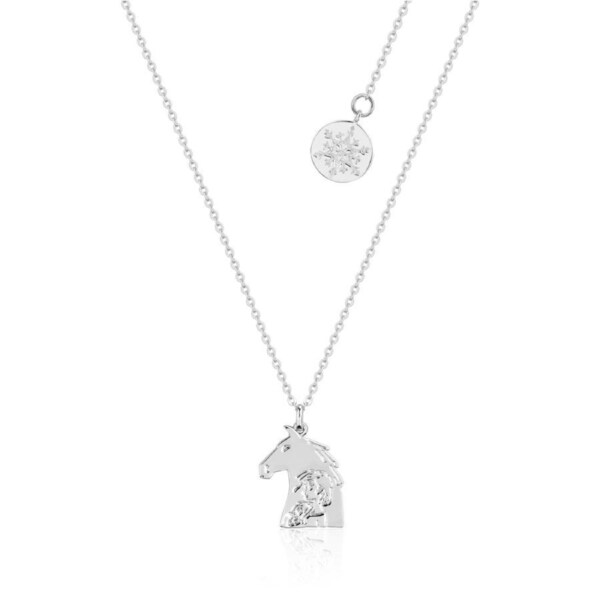 Couture Kingdom - Disney Junior - Frozen 2 Elsa and Nokk Necklace White Gold