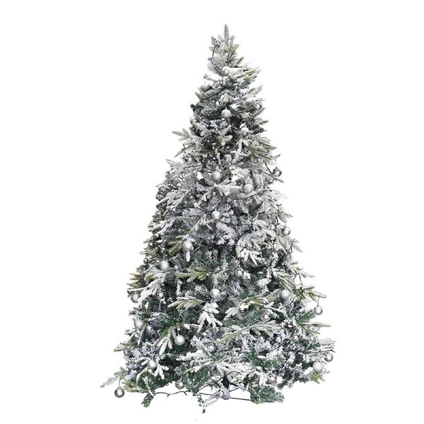 Christmas Tree 2.4m 8ft Snowy Alaskan Fir Massive 1500 tips Snow capped