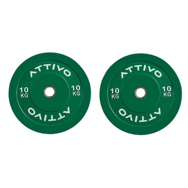 Colour Olympic Rubber Bumper Plates 10KG Pair