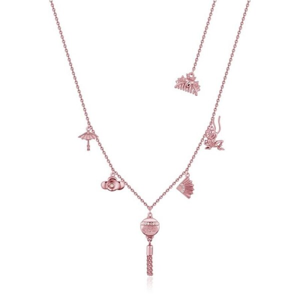 Couture Kingdom - Disney - Mulan Charm Choker Necklace Rose Gold