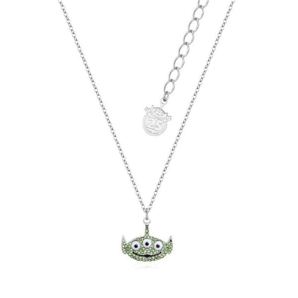 Couture Kingdom - Disney - Toy Story Alien Crystal Necklace White Gold