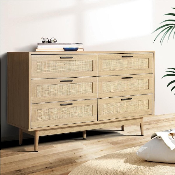 6 Chest of Drawers Artiss Storage Cabinet - BRIONY Oak