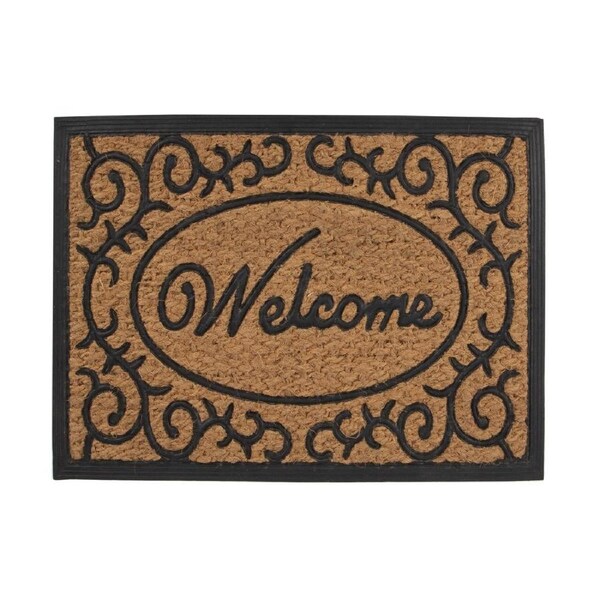 YES4HOMES 2 x Doormat for Front Door Entryway Outdoor Mat Coir Rubber Welcome