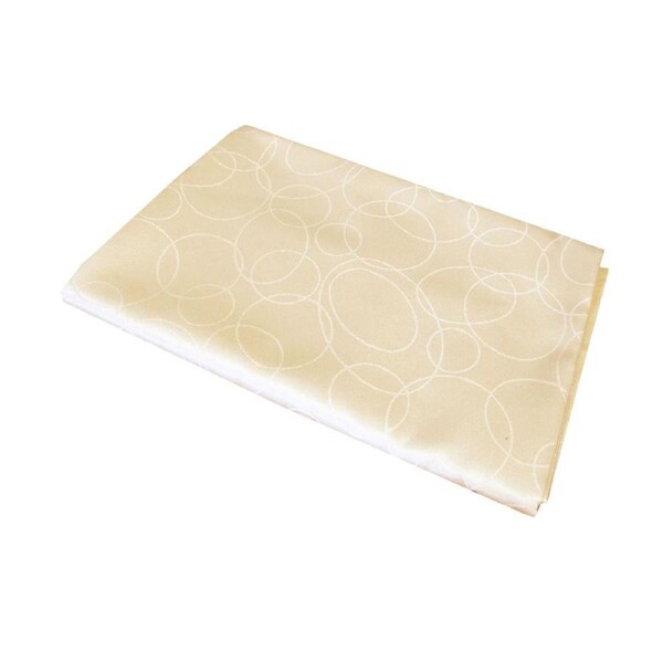 Rich Cream Circles Jacquard Tablecloth 137 x 182 cm