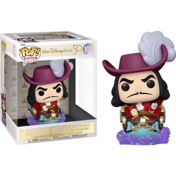 Disney World - Captain Hook At Pan's Flight Attraction 50th Anniversary #109 Pop! Ride