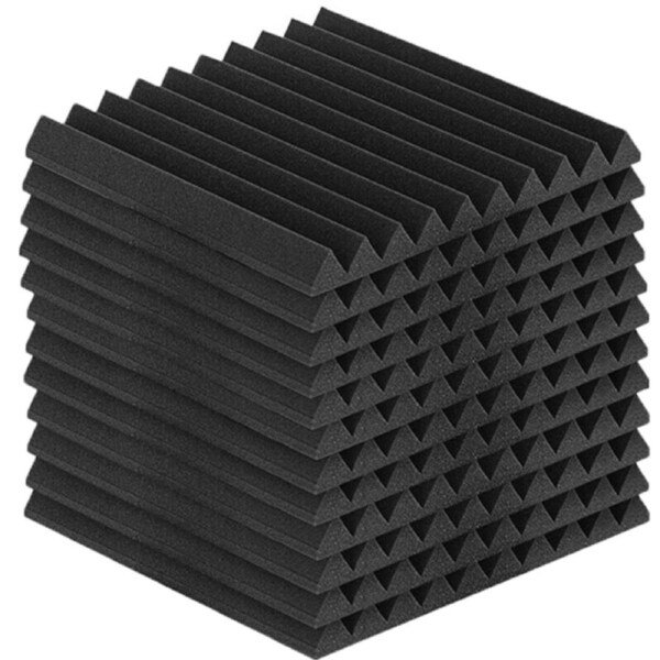 12PCS Studio Acoustic Foam Sound Absorbtion Proofing Panel Wedge 30cm