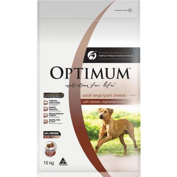 Optimum Adult Large/Giant Breed Dry Dog Food Chicken 15kg